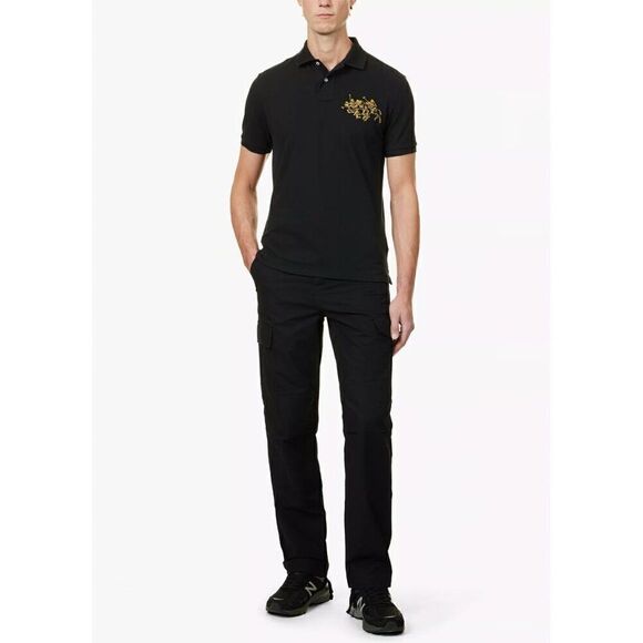 Polo Ralph Lauren Men's Slim Fit Lunar New Year Triple-Pony Polo Shirt Blue XXL